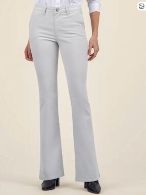NWT KUT FROM THE KLOTH Silver High Rise Flare Ana pants. Size 10.